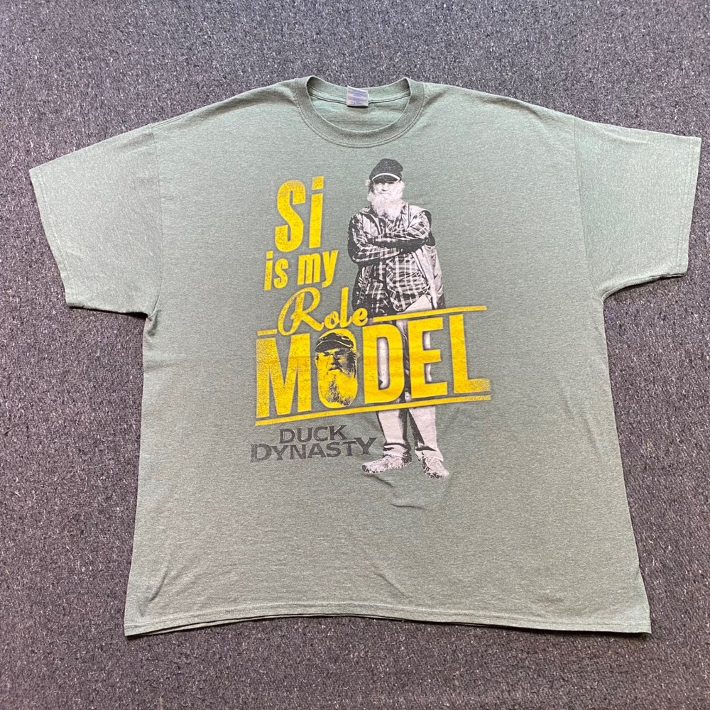 Duck Dynasty TShirt Sz 2XL Mens Green Si Is My Role Model Graphic Uncle Si Retro
